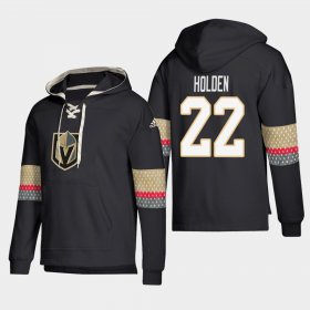 Wholesale Cheap Vegas Golden Knights #22 Nick Holden Black adidas Lace-Up Pullover Hoodie