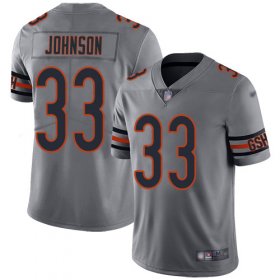 Wholesale Cheap Nike Bears #33 Jaylon Johnson Silver Men\'s Stitched NFL Limited Inverted Legend Jersey