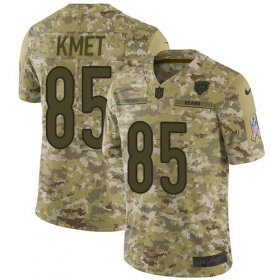 Wholesale Cheap Nike Bears #85 Cole Kmet Camo Youth Stitched NFL Limited 2018 Salute To Service Jersey