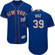 Wholesale Cheap Mets #39 Edwin Diaz Blue(Grey NO.) Flexbase Authentic Collection Stitched MLB Jersey