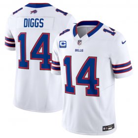 Wholesale Cheap Men\'s Buffalo Bills #14 Stefon Diggs White 2023 F.U.S.E. With 4-Star C Patch Vapor Untouchable Limited Football Stitched Jersey