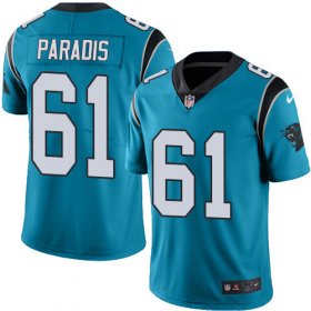 Wholesale Cheap Nike Panthers #61 Matt Paradis Blue Men\'s Stitched NFL Limited Rush Jersey