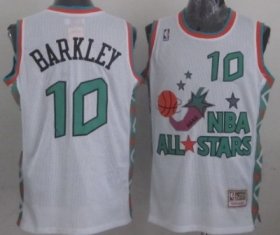Wholesale Cheap NBA 1996 All-Star #10 Charles Barkley White Swingman Throwback Jersey