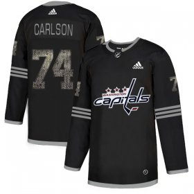 Wholesale Cheap Adidas Capitals #74 John Carlson Black_1 Authentic Classic Stitched NHL Jersey