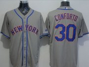 Wholesale Cheap Mets #30 Michael Conforto Grey New Cool Base Stitched MLB Jersey