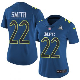 Wholesale Cheap Nike Vikings #22 Harrison Smith Navy Women\'s Stitched NFL Limited NFC 2017 Pro Bowl Jersey