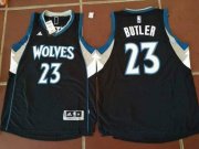 Wholesale Cheap Men's Minnesota Timberwolves #23 Jimmy Butler Black Stitched NBA adidas Revolution 30 Swingman Jersey