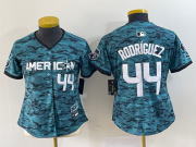 Wholesale Cheap Women's Seattle Mariners #44 Julio Rodriguez Teal 2023 All Star Cool Base With Patch Stitched Baseball Jersey
