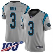Wholesale Cheap Nike Panthers #3 Will Grier Silver Youth Stitched NFL Limited Inverted Legend 100th Season Jersey
