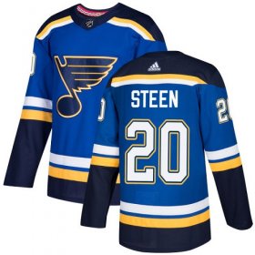 Wholesale Cheap Adidas Blues #20 Alexander Steen Blue Home Authentic Stitched Youth NHL Jersey