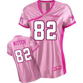 Wholesale Cheap Nike Cowboys #82 Jason Witten Pink Women\'s Be Luv\'d Stitched NFL Elite Jersey