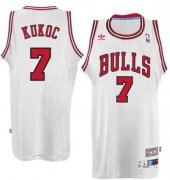 Wholesale Cheap Chicago Bulls #7 Toni Kukoc White Swingman Throwback Jersey