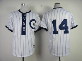 Wholesale Cheap Cubs #14 Ernie Banks White 1909 Turn Back The Clock Stitched MLB Jersey