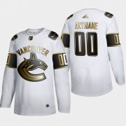 Wholesale Cheap Vancouver Canucks Custom Men's Adidas White Golden Edition Limited Stitched NHL Jersey