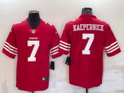 Wholesale Cheap Men's San Francisco 49ers #7 Colin Kaepernick 2022 Red Vapor Untouchable Stitched Football Jersey