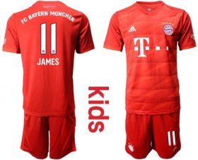 Wholesale Cheap Bayern Munchen #11 James Home Kid Soccer Club Jersey