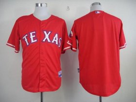 Wholesale Cheap Rangers Blank Red 40th Anniversary Patch Stitched MLB Jersey