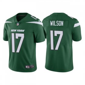 Wholesale Cheap Men\'s New York Jets #17 Garrett Wilson 2022 Green Vapor Untouchable Limited Stitched Jersey