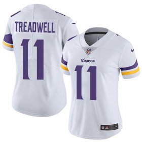 Wholesale Cheap Nike Vikings #11 Laquon Treadwell White Women\'s Stitched NFL Vapor Untouchable Limited Jersey