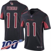 Wholesale Cheap Nike Cardinals #11 Larry Fitzgerald Black Men's Stitched NFL Limited Rush 100th Season Jersey