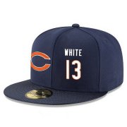 Wholesale Cheap Chicago Bears #13 Kevin White Snapback Cap NFL Player Navy Blue with White Number Stitched Hat