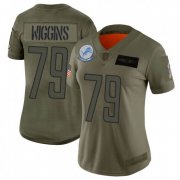 Wholesale Cheap Nike Lions #79 Kenny Wiggins Camo Women's Stitched NFL Limited 2019 Salute To Service Jersey