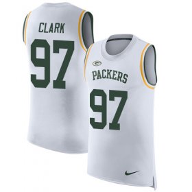 Wholesale Cheap Nike Packers #97 Kenny Clark White Men\'s Stitched NFL Limited Rush Tank Top Jersey