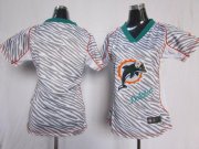 Wholesale Cheap Nike Dolphins Blank Zebra Women's Stitched NFL Elite Jersey