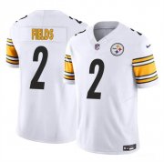 Cheap Men's Pittsburgh Steelers #2 Justin Fields White 2024 F.U.S.E.Vapor Untouchable Limited Football Stitched Jersey