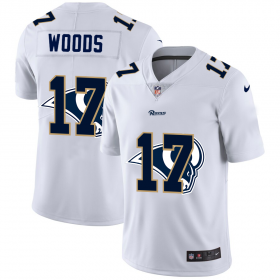 Wholesale Cheap Los Angeles Rams #17 Robert Woods White Men\'s Nike Team Logo Dual Overlap Limited NFL Jersey