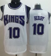 Wholesale Cheap Sacramento Kings #10 Mike Bibby White Swingman Jersey