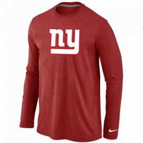 Wholesale Cheap Nike New York Giants Logo Long Sleeve T-Shirt Red