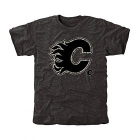 Wholesale Cheap Men\'s Calgary Flames Black Rink Warrior T-Shirt