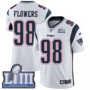 Wholesale Cheap Nike Patriots #98 Trey Flowers White Super Bowl LIII Bound Youth Stitched NFL Vapor Untouchable Limited Jersey