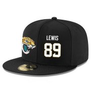 Wholesale Cheap Jacksonville Jaguars #89 Marcedes Lewis Snapback Cap NFL Player Black with White Number Stitched Hat