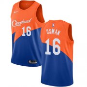 Wholesale Cheap Men's Nike Cavaliers #16 Cedi Osman Blue NBA Swingman City Edition 2018-19 Jersey