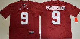 Wholesale Cheap Men\'s Alabama Crimson Tide #9 Bo Scarbrough Red Limited Stitched College Football Nike NCAA Jersey