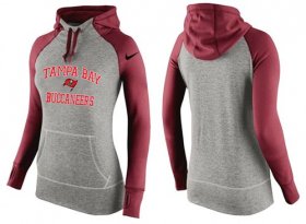 Wholesale Cheap Women\'s Nike Tampa Bay Buccaneers Performance Hoodie Grey & Red_2