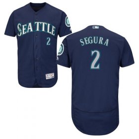 Wholesale Cheap Mariners #2 Jean Segura Navy Blue Flexbase Authentic Collection Stitched MLB Jersey