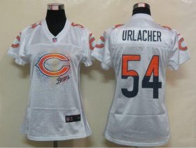 Wholesale Cheap Nike Bears #54 Brian Urlacher White Women\'s Fem Fan NFL Game Jersey