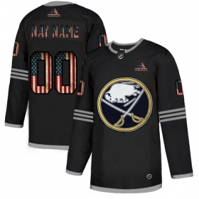 Wholesale Cheap Buffalo Sabres Custom Adidas Men\'s Black USA Flag Limited NHL Jersey