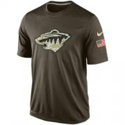 Wholesale Cheap Men's Minnesota Wild Salute To Service Nike Dri-FIT T-Shirt