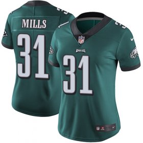 Wholesale Cheap Nike Eagles #31 Jalen Mills Midnight Green Team Color Women\'s Stitched NFL Vapor Untouchable Limited Jersey