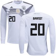 Wholesale Cheap Germany #20 Brandt White Home Long Sleeves Soccer Country Jersey