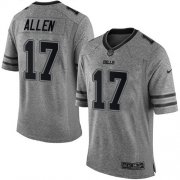 Wholesale Cheap Nike Bills #17 Josh Allen Gray Men's Stitched NFL Limited Gridiron Gray Jersey