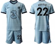Wholesale Cheap Men 2020-2021 club Chelsea away Light blue 22 Soccer Jerseys
