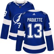 Cheap Adidas Lightning #13 Cedric Paquette Blue Home Authentic Women's Stitched NHL Jersey