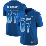 Wholesale Cheap Nike Saints #67 Larry Warford Royal Men's Stitched NFL Limited NFC 2019 Pro Bowl Jersey