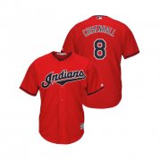 Wholesale Cheap Indians #8 Lonnie Chisenhall Scarlet Alternate 2019 Cool Base Stitched MLB Jersey