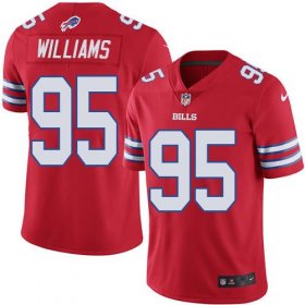 Wholesale Cheap Nike Bills #95 Kyle Williams Red Men\'s Stitched NFL Elite Rush Jersey